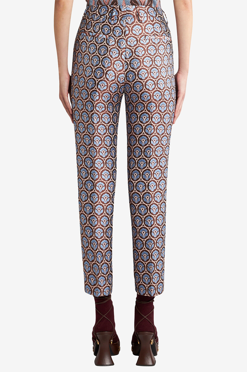 ETRO Aurea jacquard cigarette trousers Women MULTI COLOURED 5