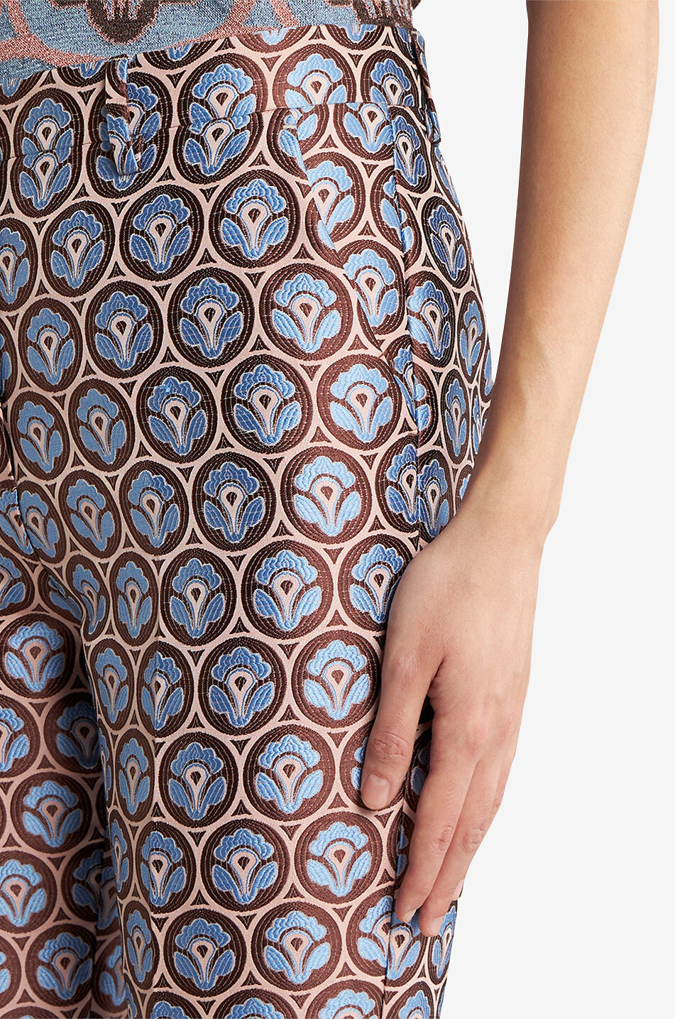 ETRO Aurea jacquard cigarette trousers Women MULTI COLOURED 6