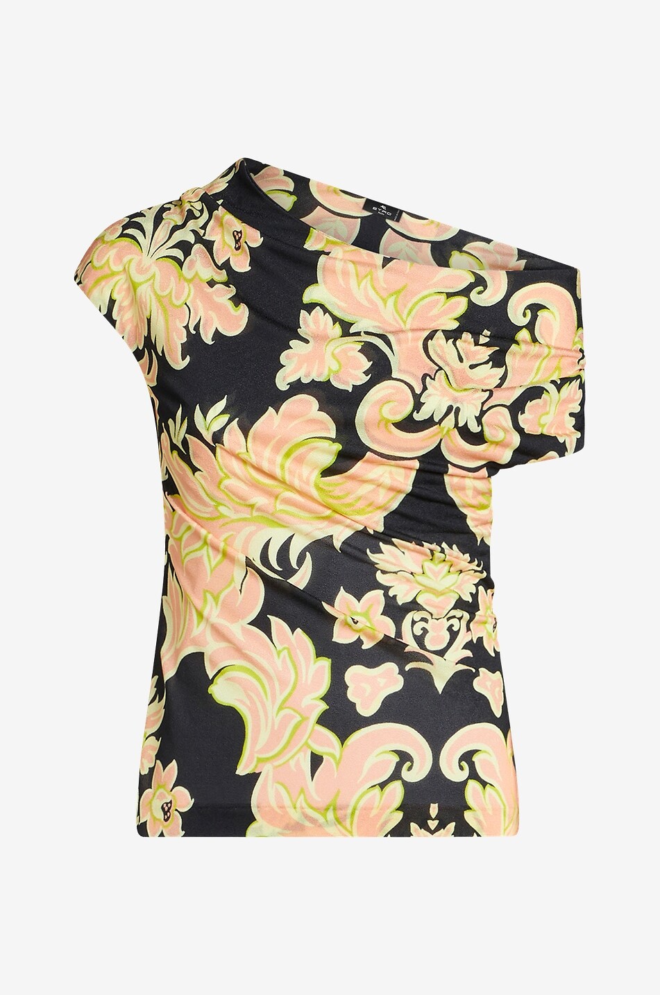 Asymmetrisches schulterfreies Top mit Print Venus