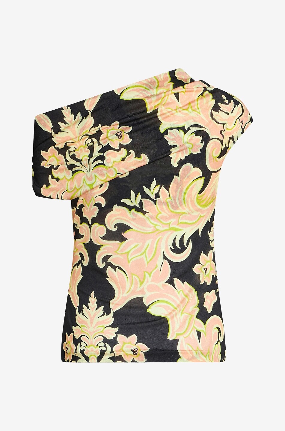 ETRO Venus printed asymmetric off-shoulder top Women MULTI COLOURED 2