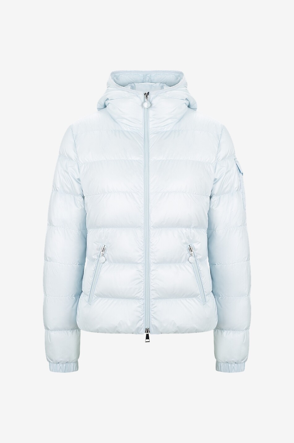 Gles short hooded lightweight down jacket