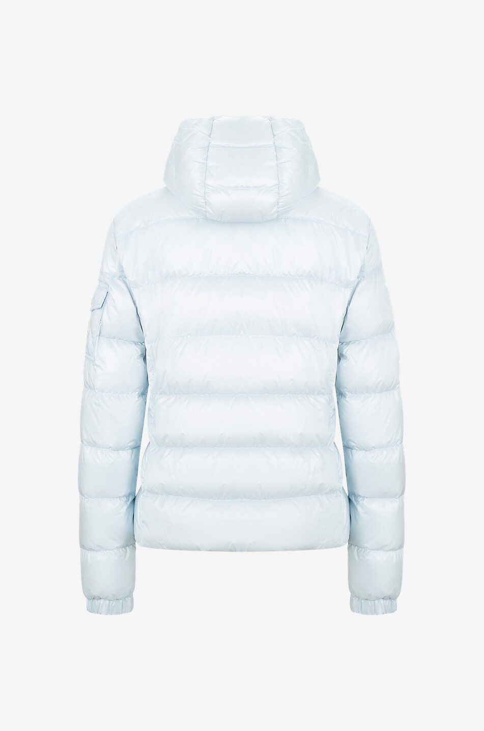 MONCLER Gles short hooded lightweight down jacket Women LIGHT BLUE 2