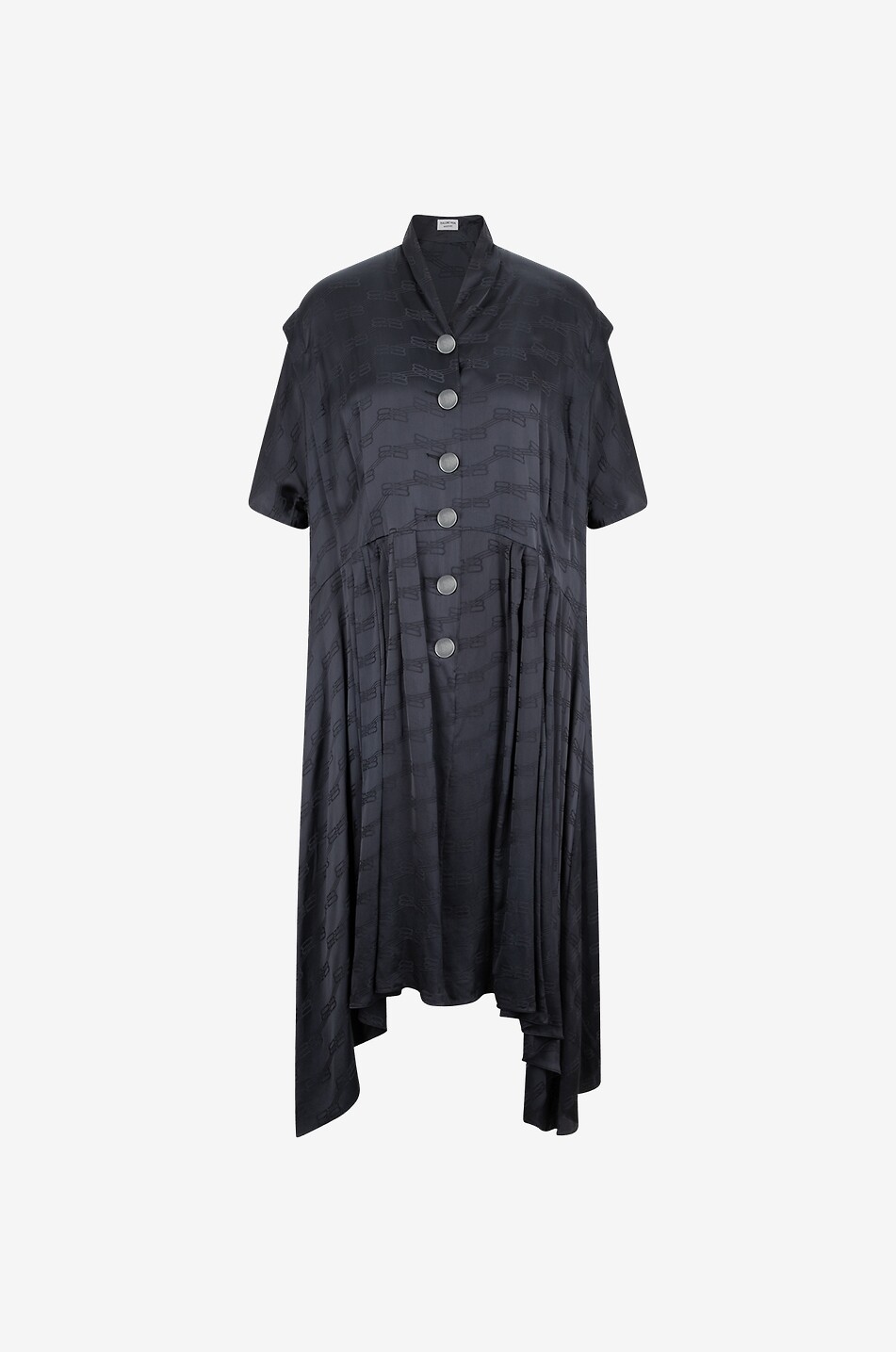 BALENCIAGA Asymmetrisches Oversize-Kleid aus BB-Jacquard Damen GRAU 1