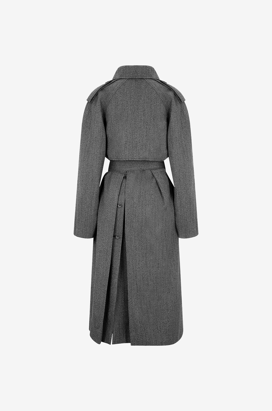 ISABEL MARANT Trench léger long en laine Jepson Femme GRIS 2