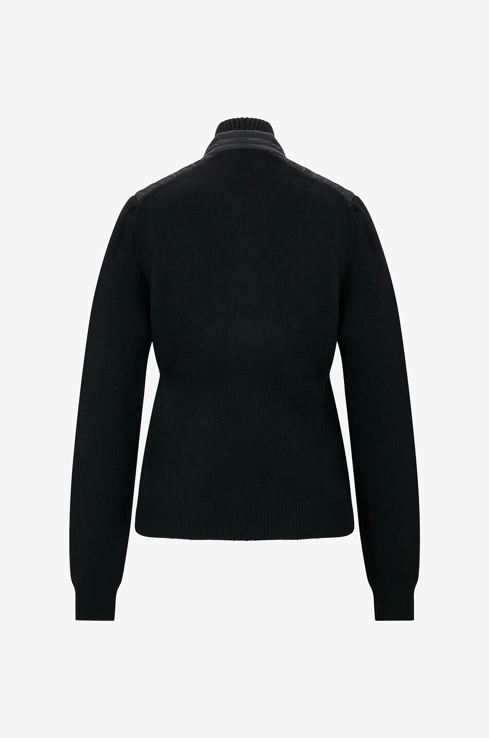 MONCLER GRENOBLE Cardigan en laine à empiècements doudoune Après-Ski Femme NOIR 2