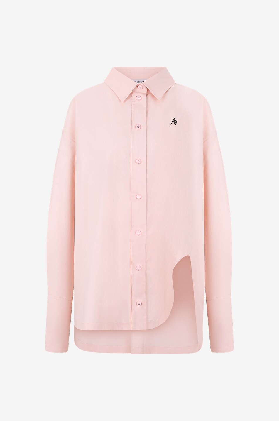 Diana poplin shirt with asymmetric hem