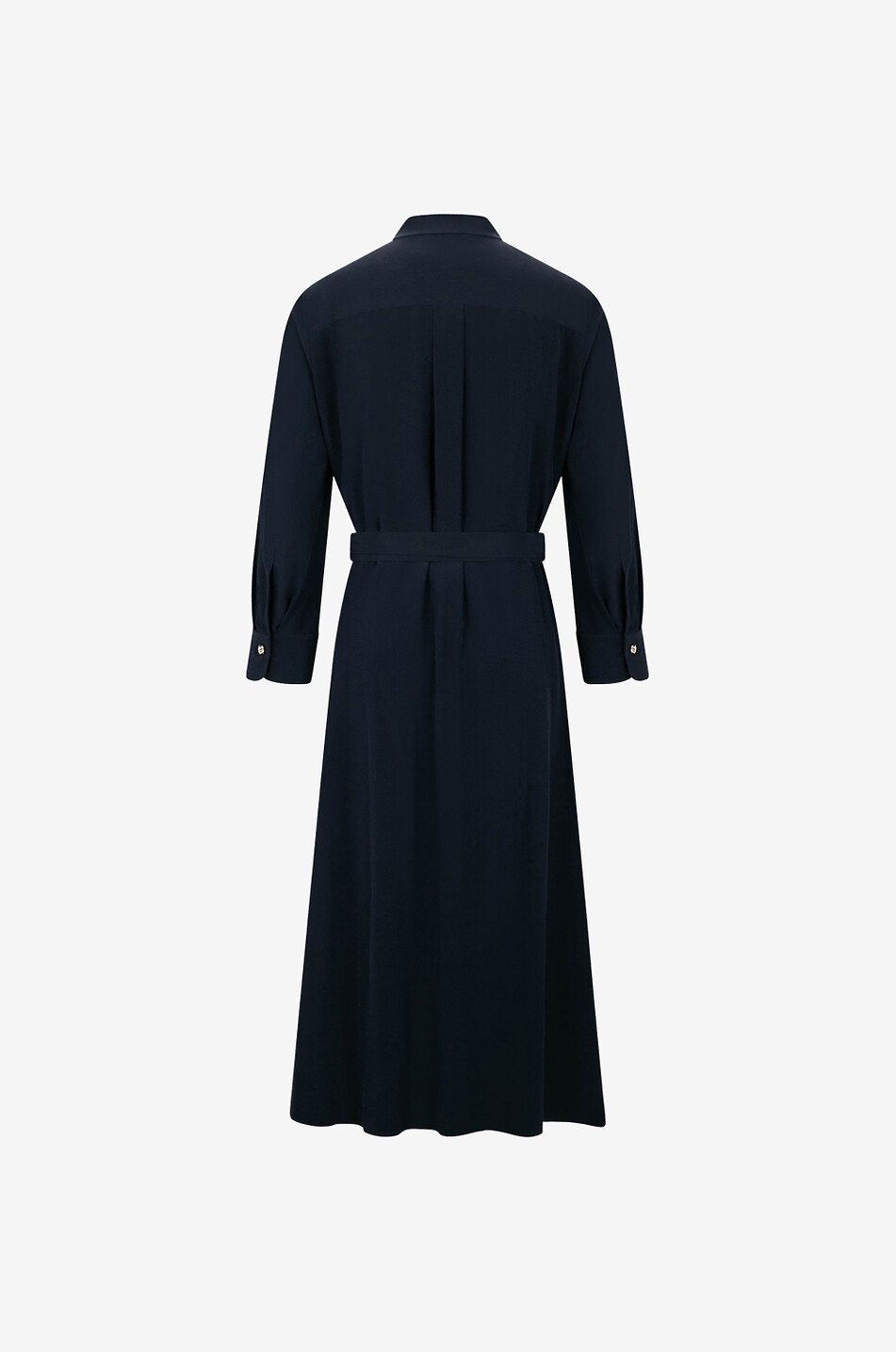 Midilanges Seidenkleid Officier