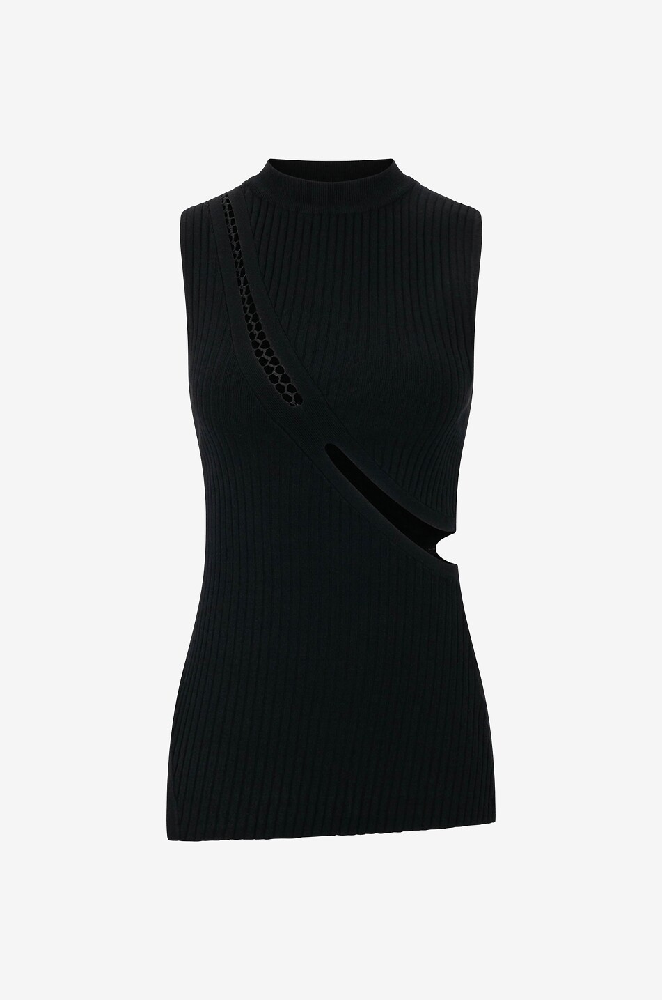 Ärmelloses Stricktop mit Ausschnitten