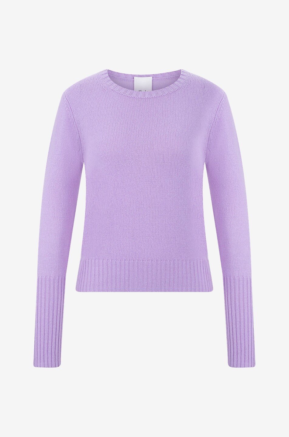 ALLUDE Pull à col rond en cachemire léger Femme VIOLET 1