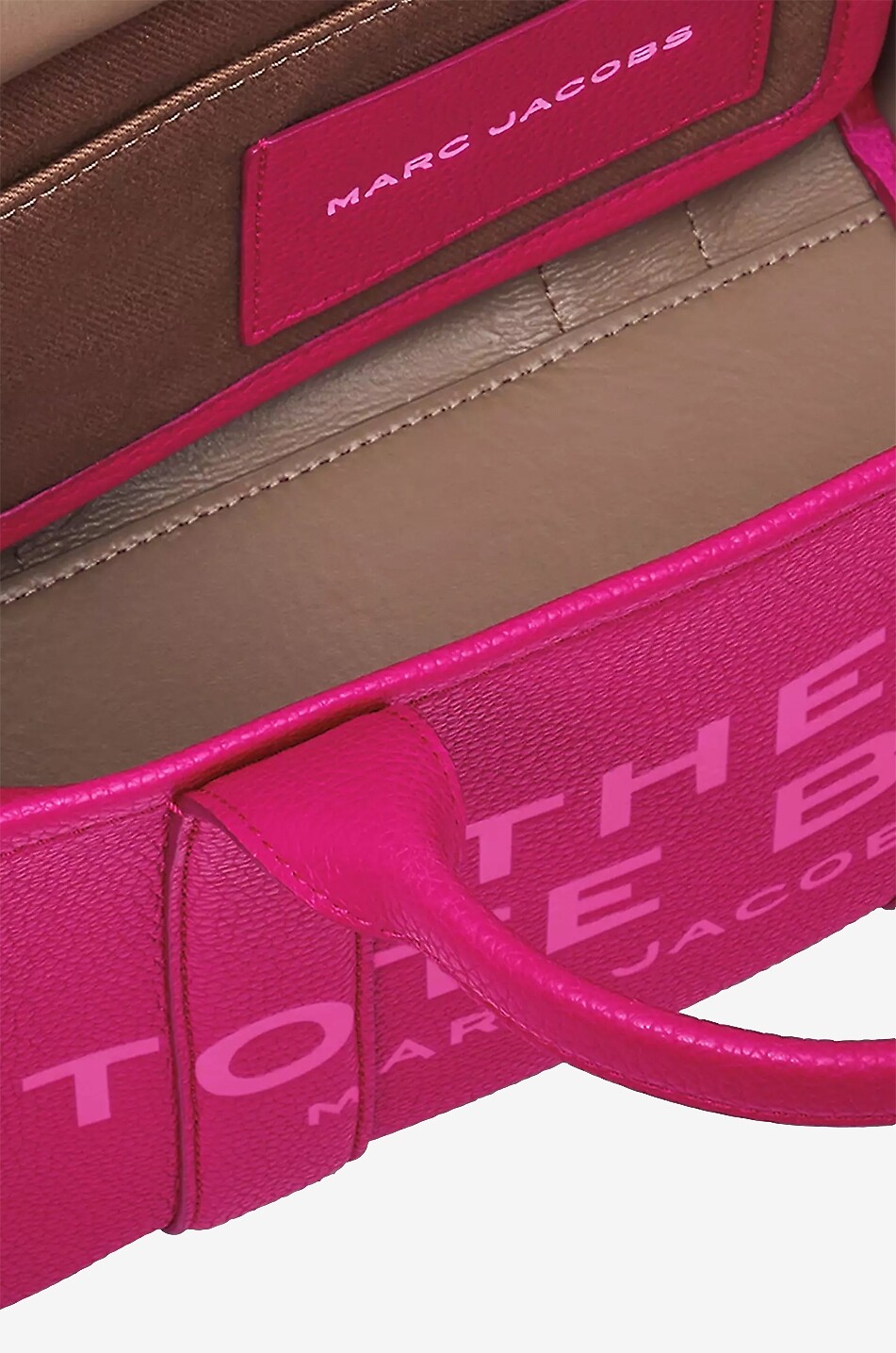 MARC JACOBS Sac cabas en cuir The Small Tote Bag Femme ROSE MOYEN 7