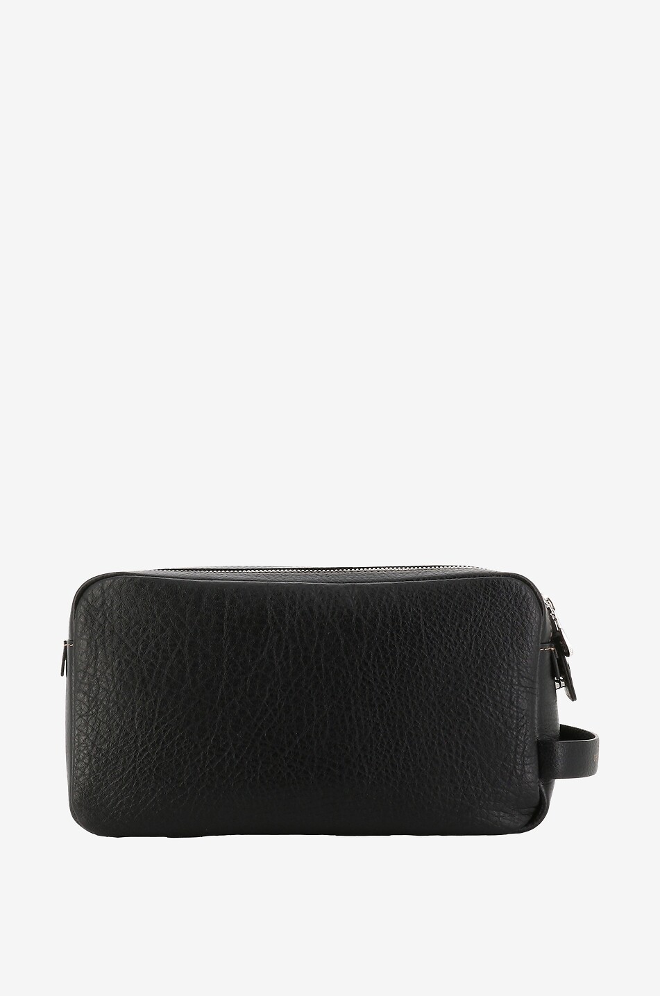 Grained leather toiletry bag