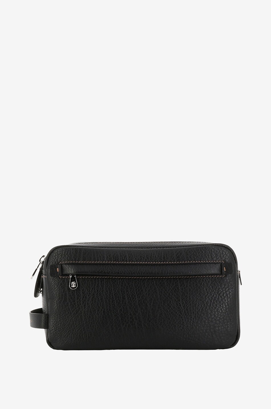 BRUNELLO CUCINELLI Trousse de toilette en cuir grainé Homme NOIR 3