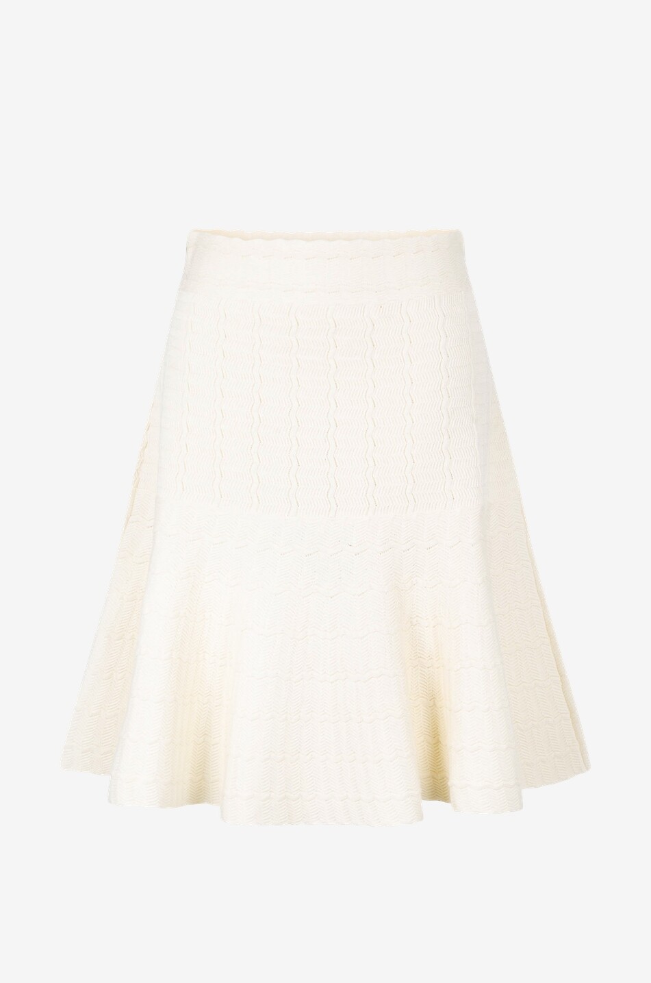 Ausgestellter kurzer Strickrock aus Pimabaumwolle