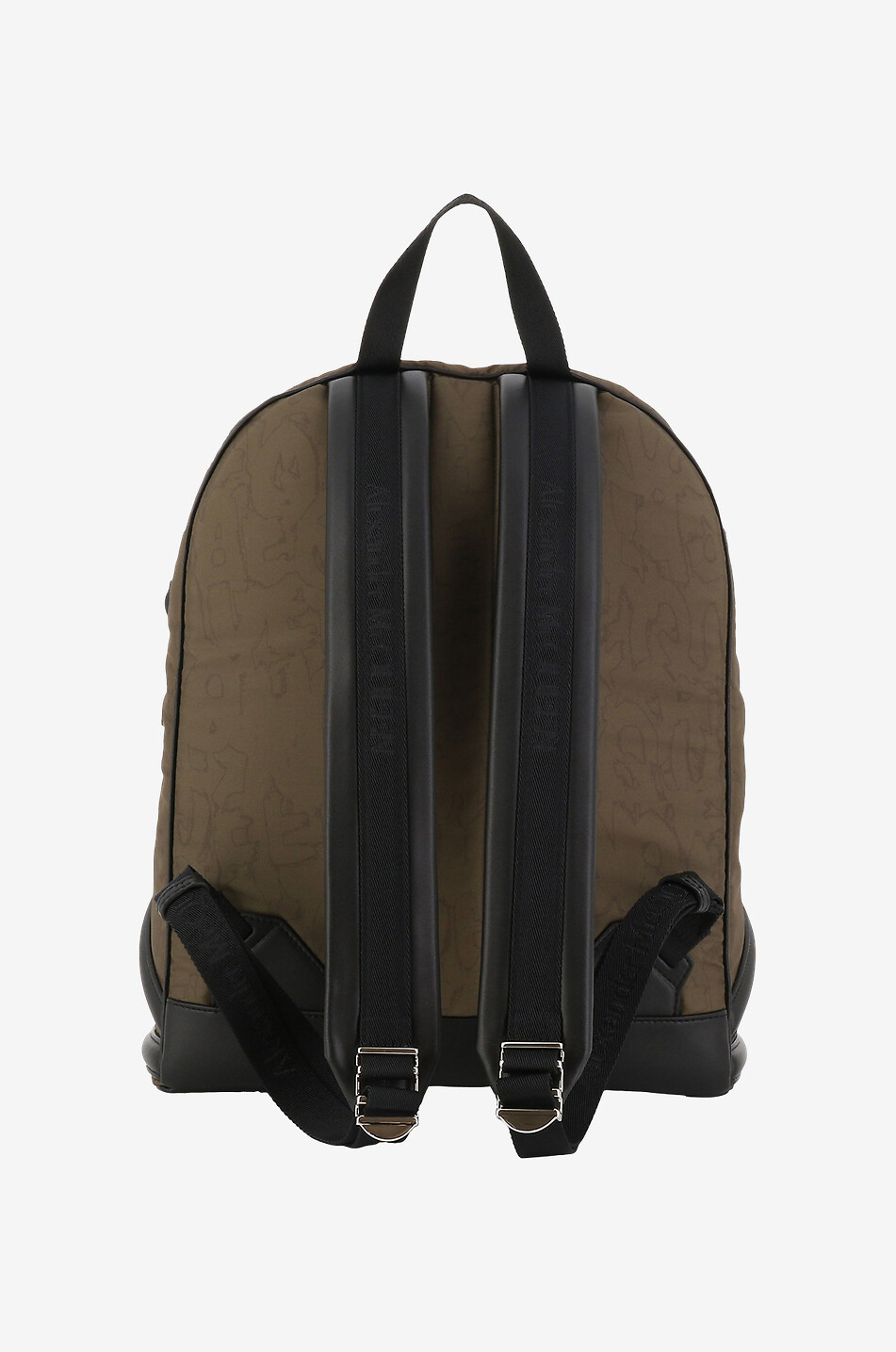 Harness nylon jacquard and leather backpack