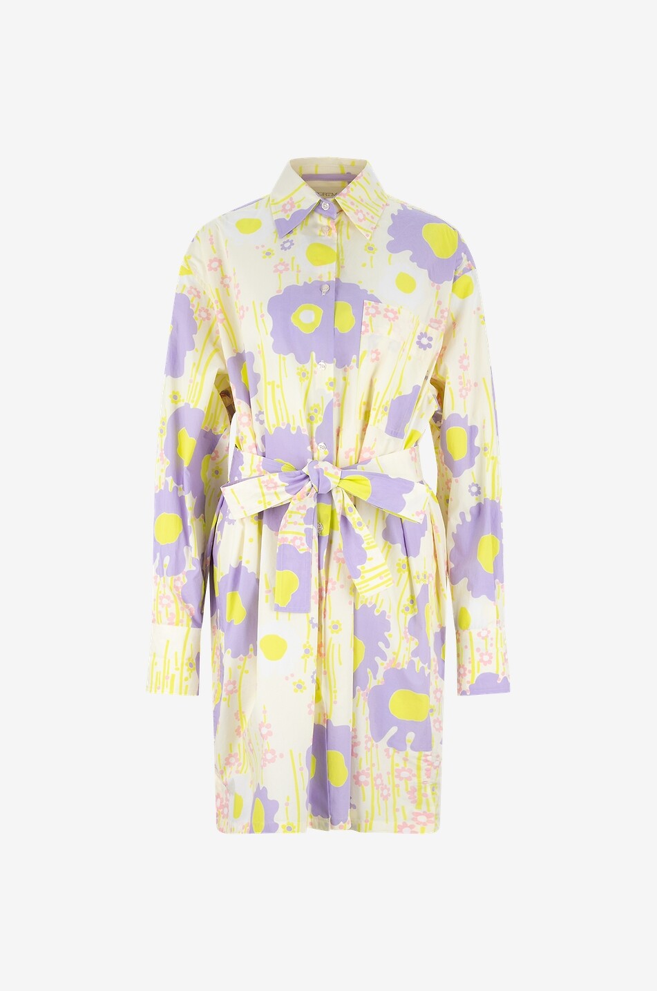 Baldi short floral shirt dress