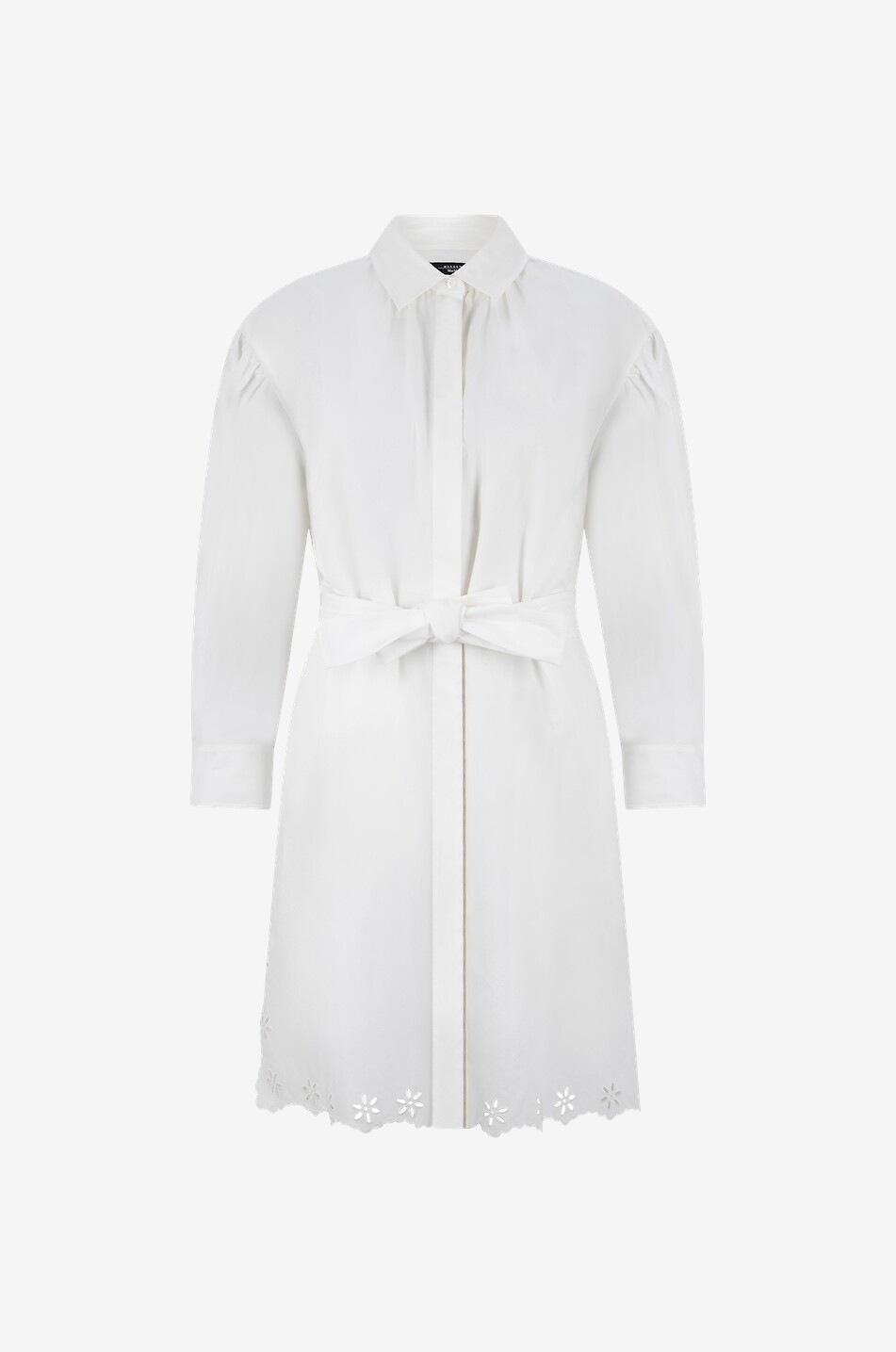 WEEKEND MAX MARA Corinto short shirt dress with broderie anglaise Women WHITE 1