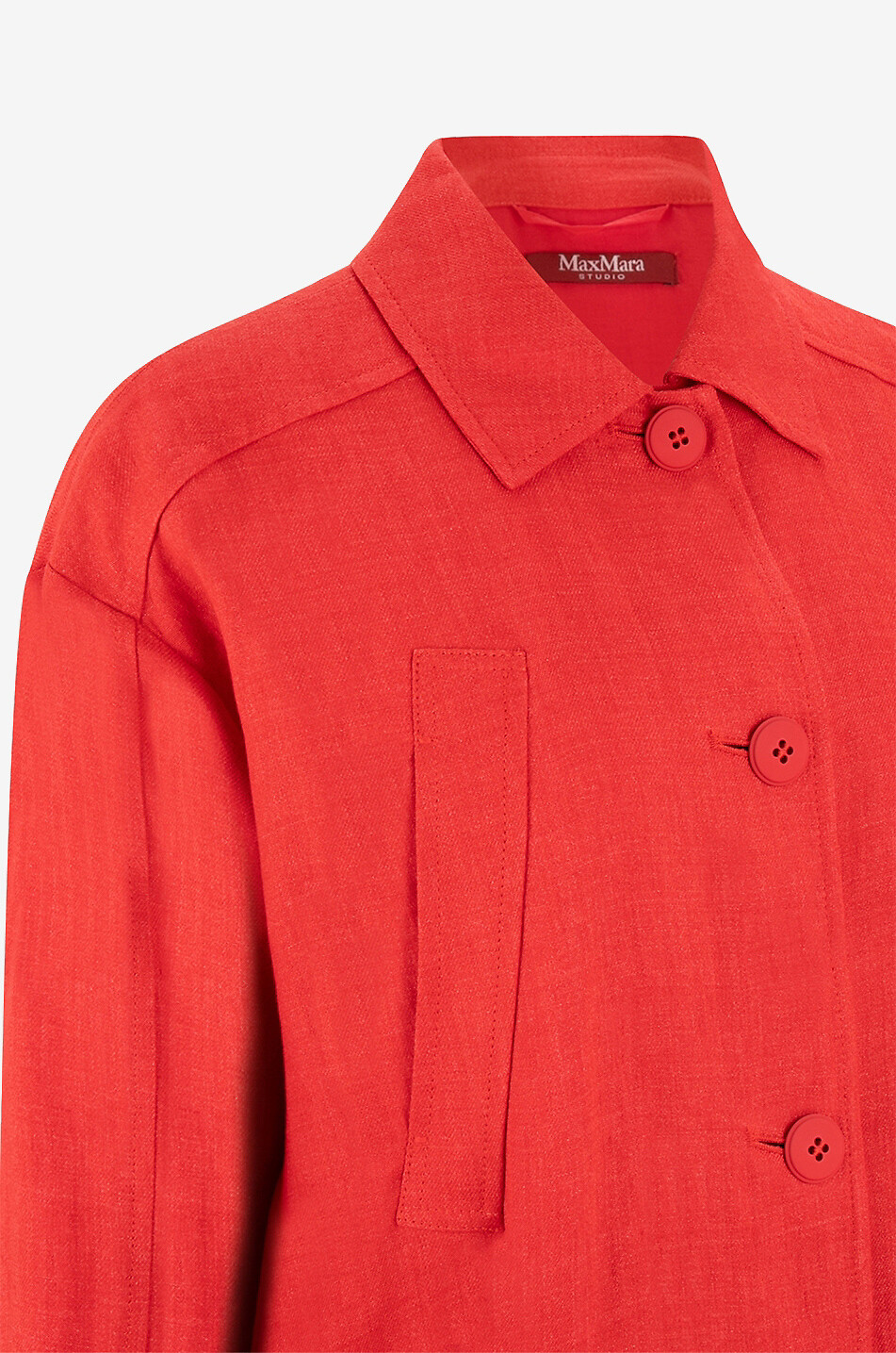 MAX MARA STUDIO Veste chemise en lin Leslie Femme ROUGE 3