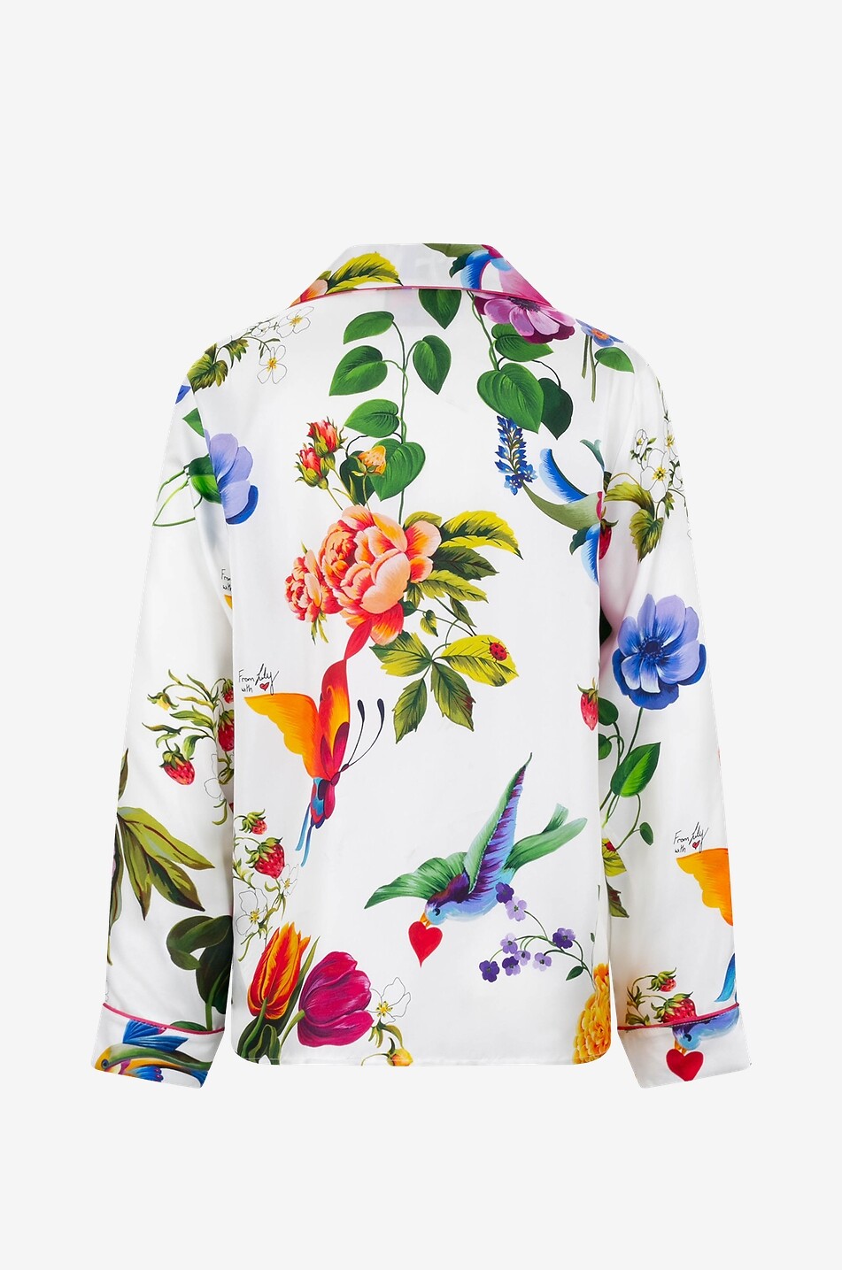 Chemise en sergé de soie imprimé Caldaia