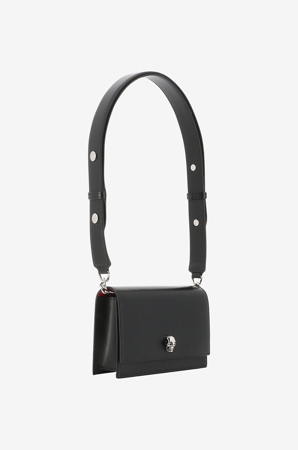 Schultertasche aus Glattleder Skull Small