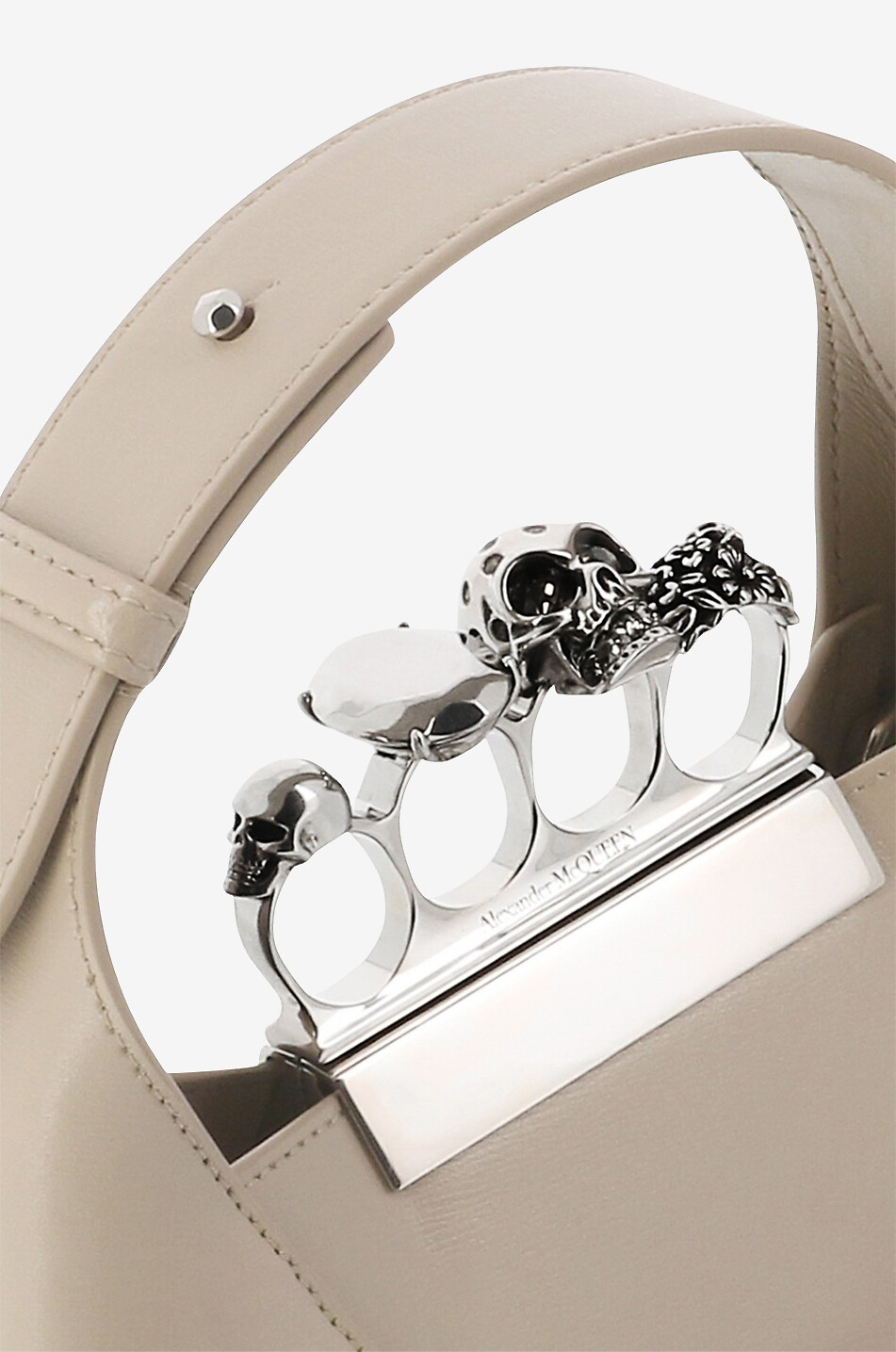 ALEXANDER McQUEEN Handtasche aus Leder The Jewelled Hobo Mini Damen BEIGE 5