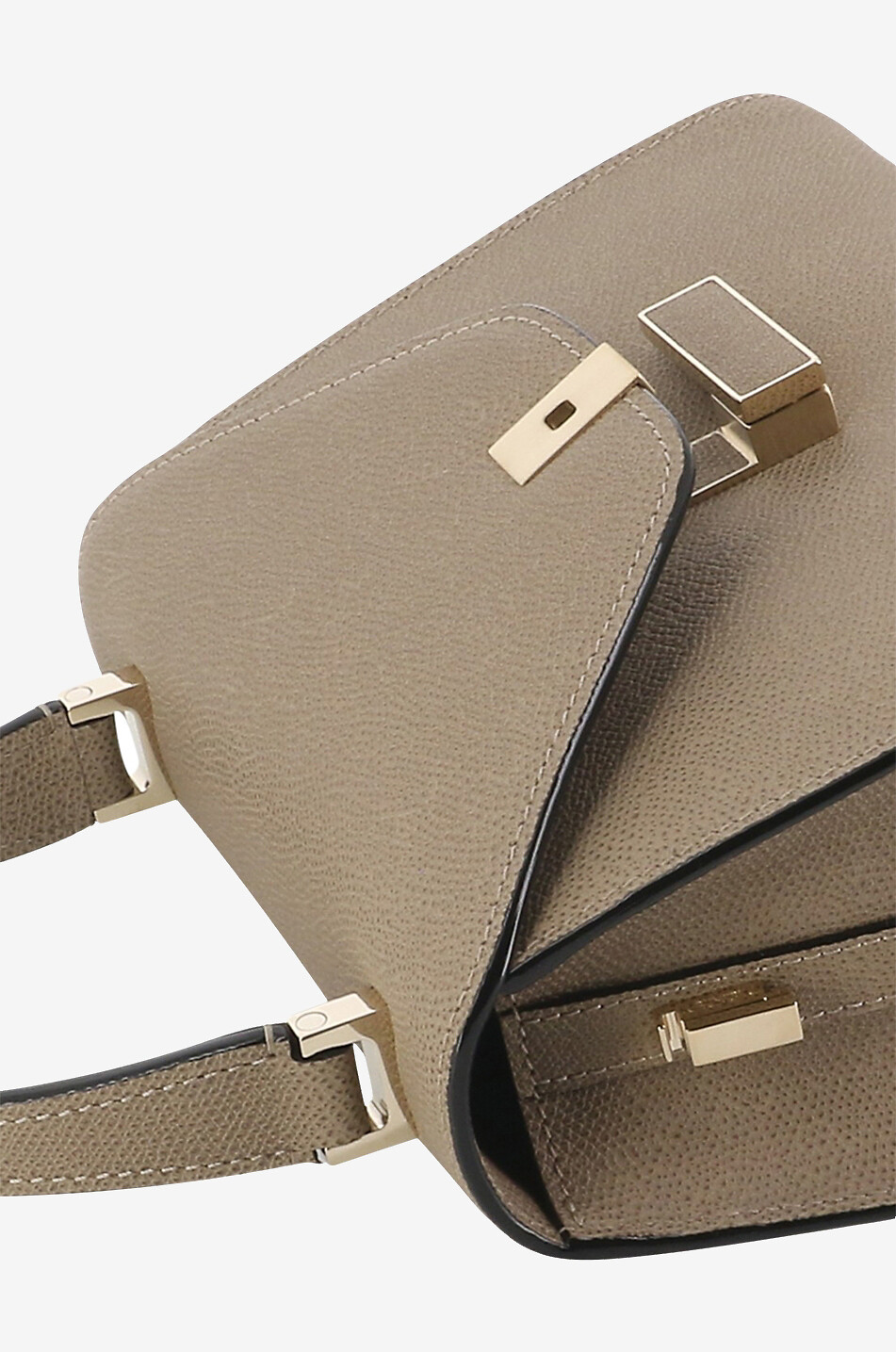 VALEXTRA Iside Mini grained handbag Women BEIGE 8