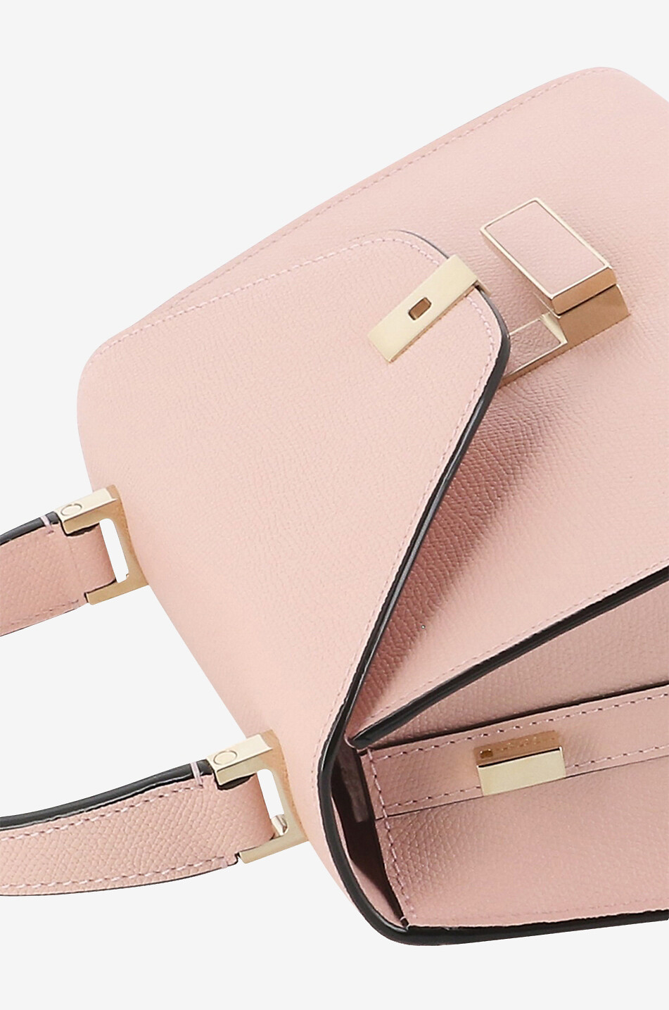 VALEXTRA Sac à main grainé Iside Mini Femme ROSE 6