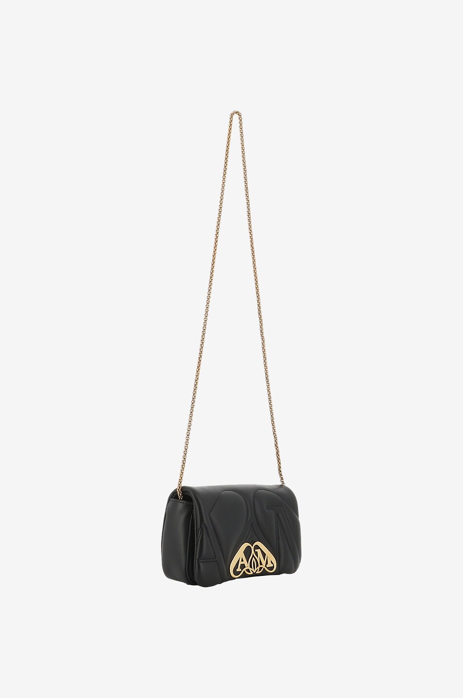 ALEXANDER McQUEEN Schultertasche aus gestepptem Leder The Seal Mini Damen SCHWARZ 2