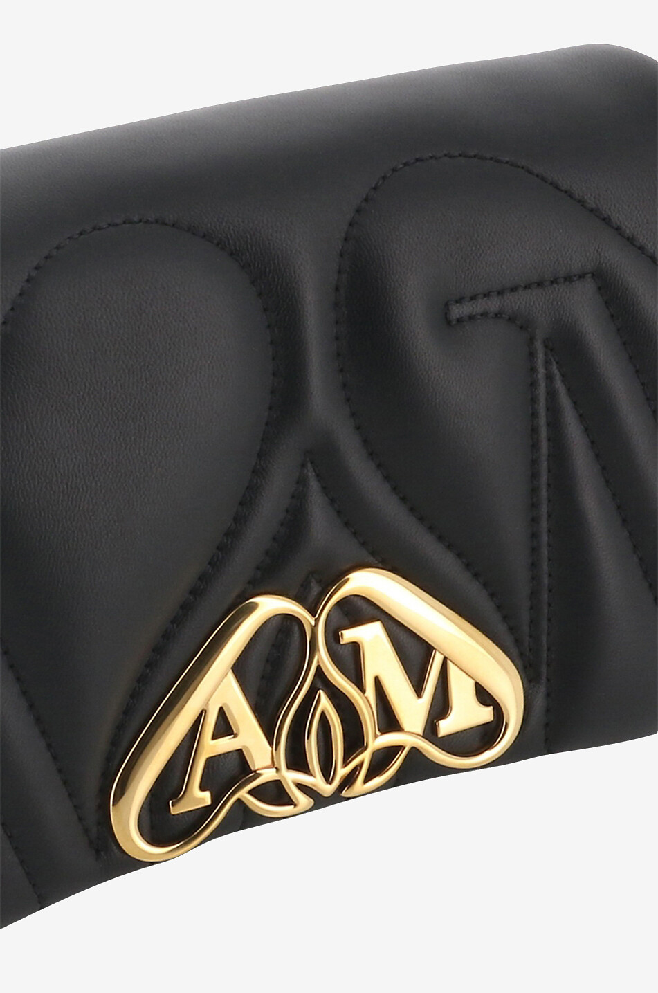 ALEXANDER McQUEEN Schultertasche aus gestepptem Leder The Seal Mini Damen SCHWARZ 5