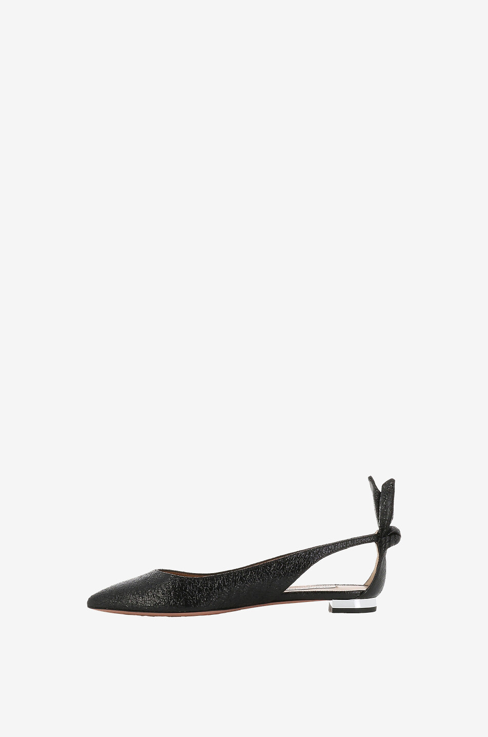 Ballerines effet craquelé Bow Tie