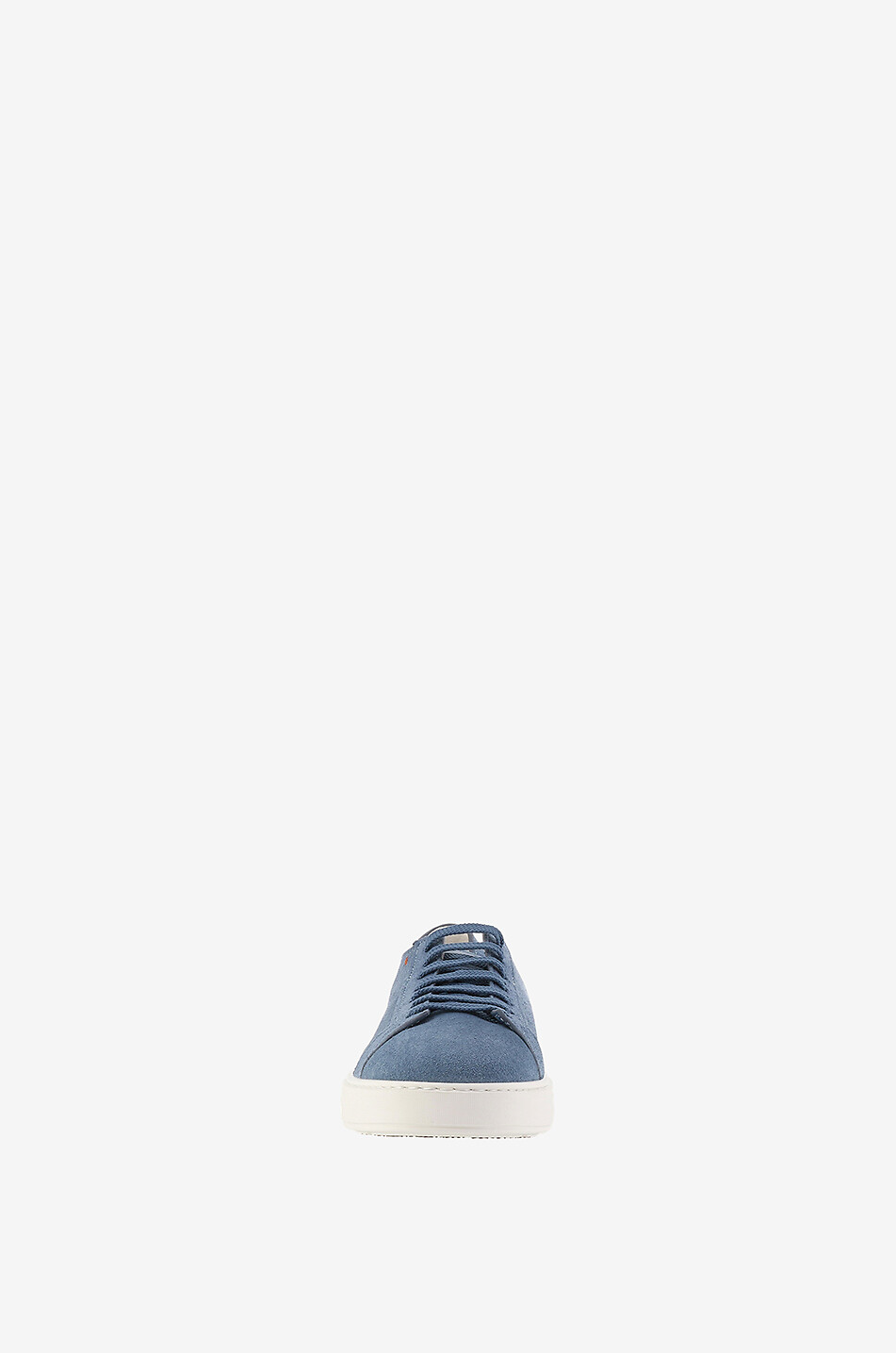 SANTONI Baskets basses à lacets en daim Homme BLEU MOYEN 2