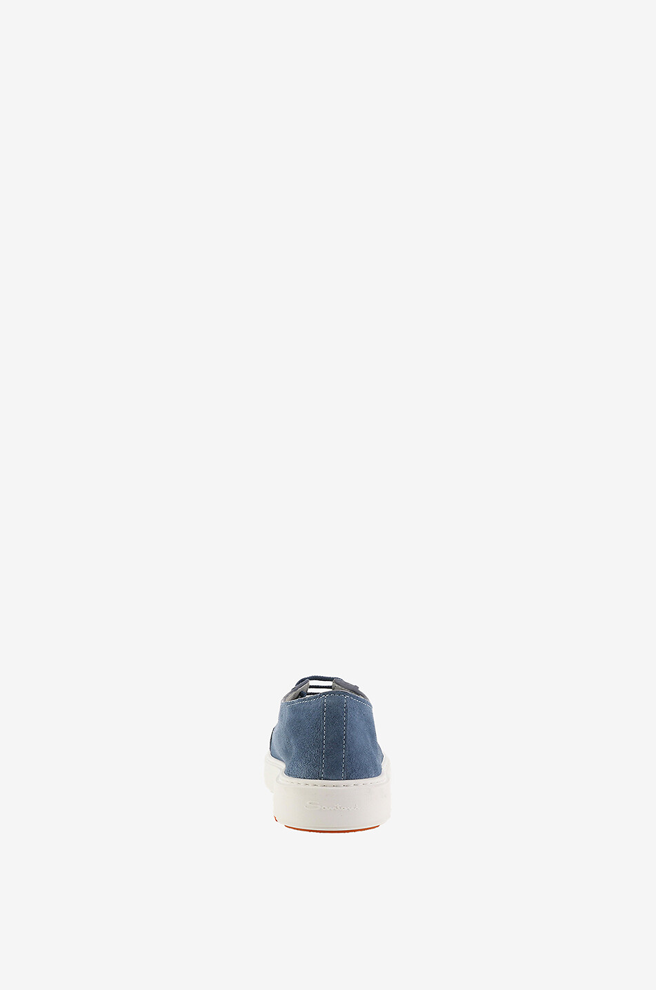 SANTONI Baskets basses à lacets en daim Homme BLEU MOYEN 4