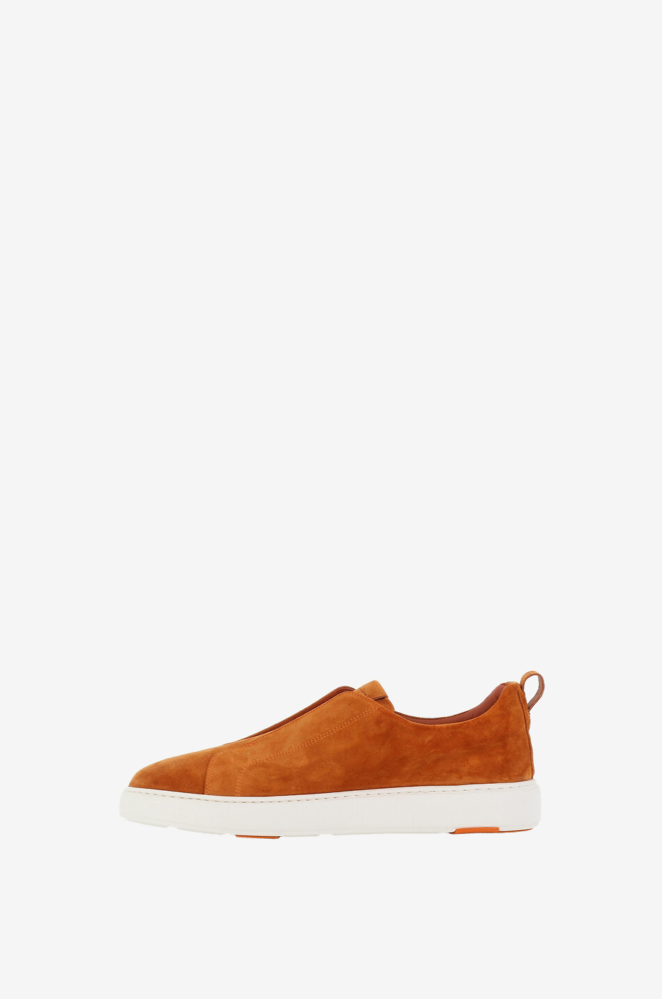 SANTONI Niedrige Slip-on-Sneakers aus Wildleder Herren MITTELORANGE 3