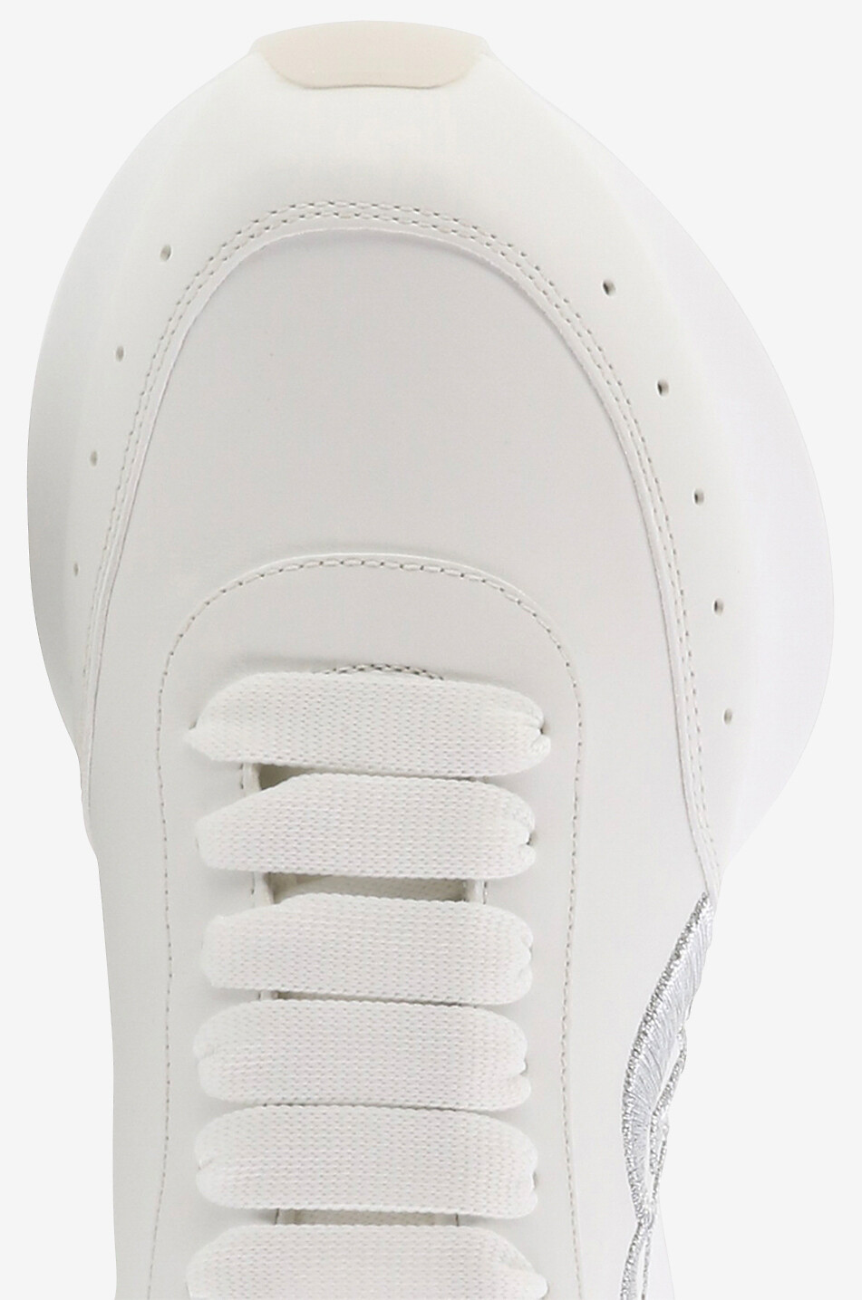 ALEXANDER McQUEEN Baskets compensées brodées Sprint Runner Femme BLANC 5