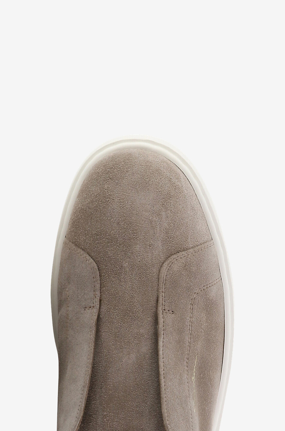 SANTONI Niedrige Slip-on-Sneakers aus Wildleder Herren BRAUN 5