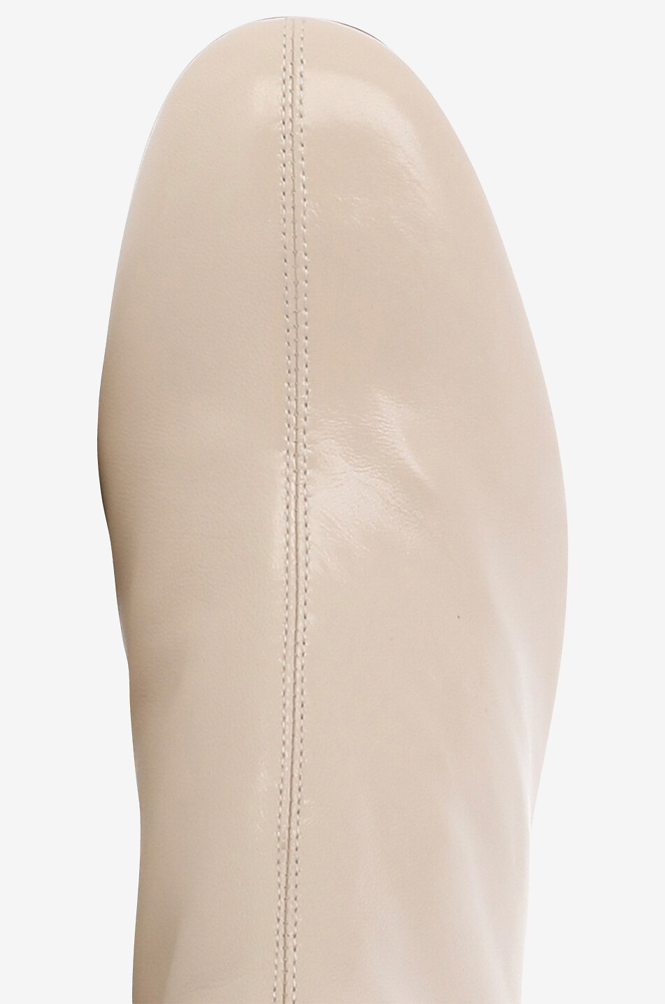 AQUAZZURA Bottines à talon carré en cuir nappa gloss Saint Honoré 50 Femme BEIGE 5