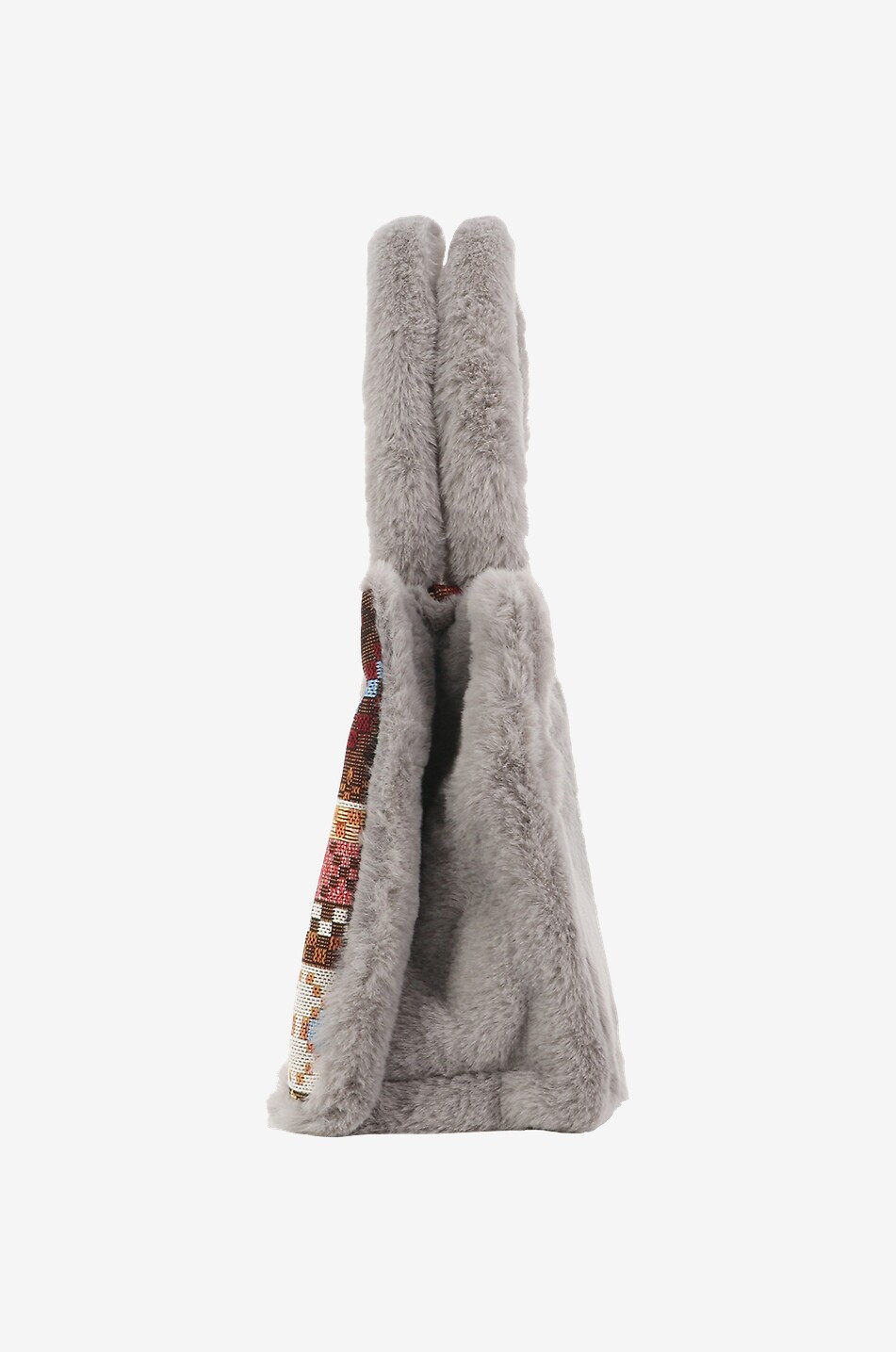 Dasha Small synthetic fur handbag with embroideries