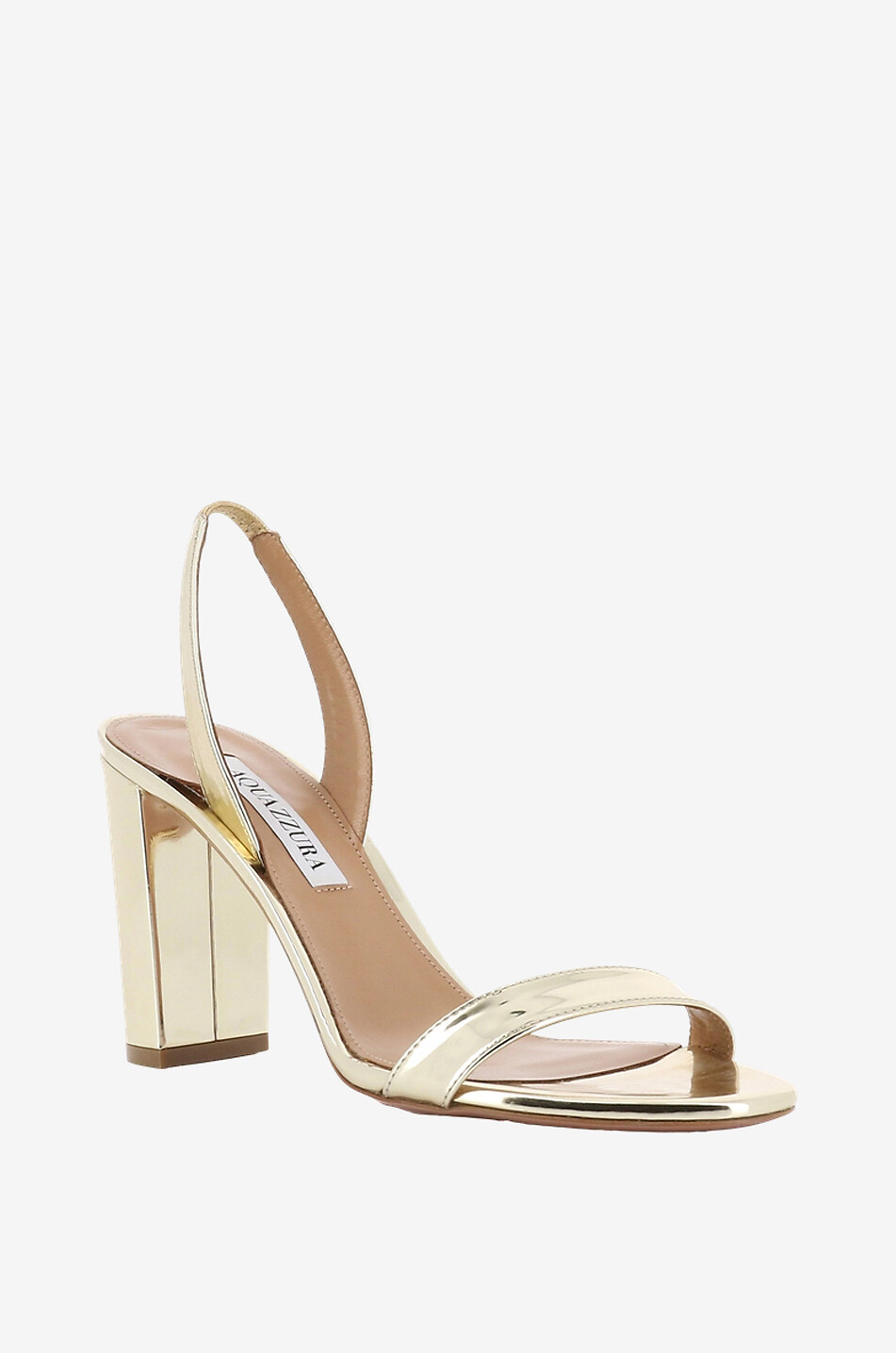 Sandales en cuir effet miroir So Nude Block 85