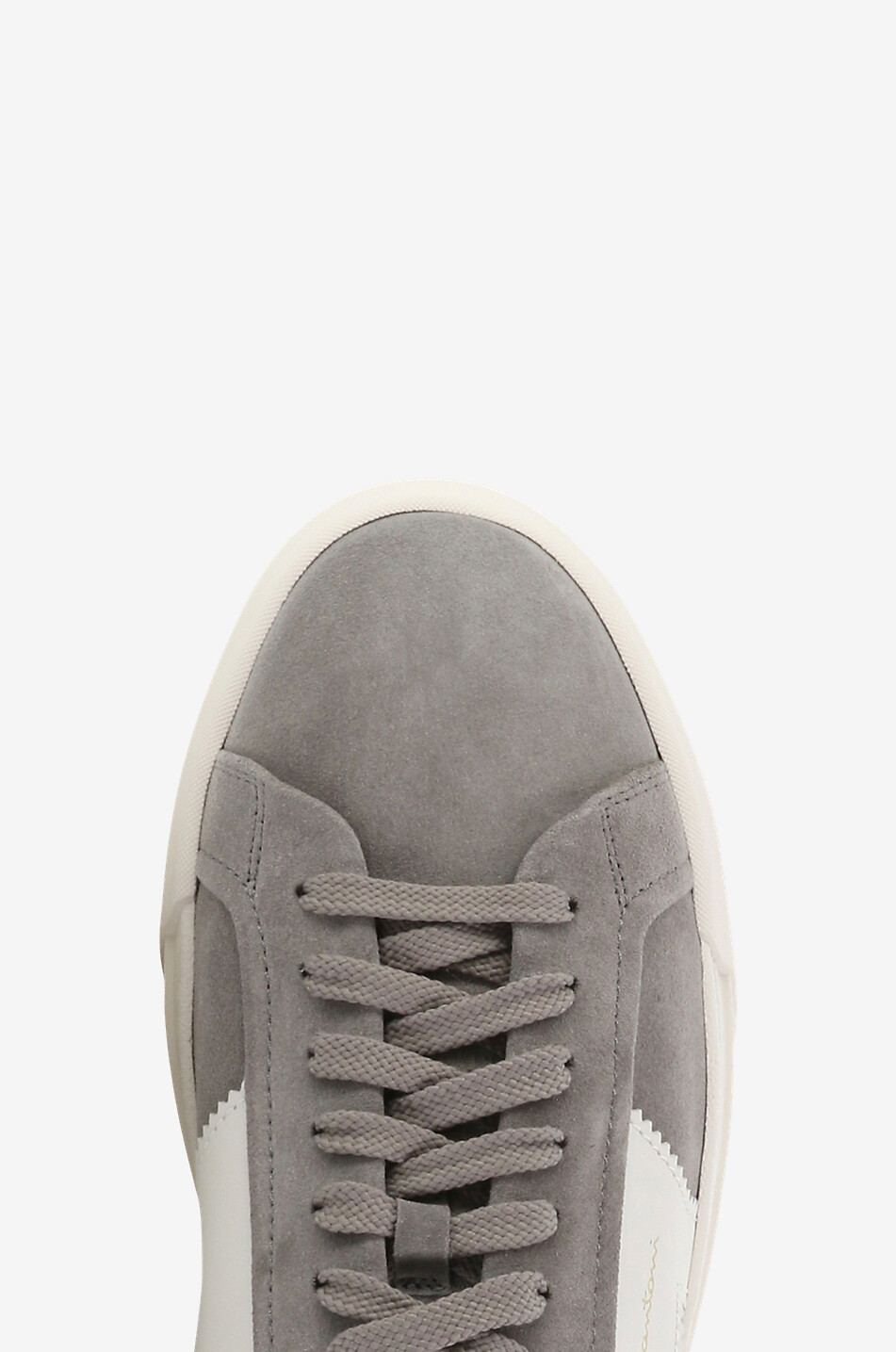 Double Buckle low-top lace-up bi-material sneakers