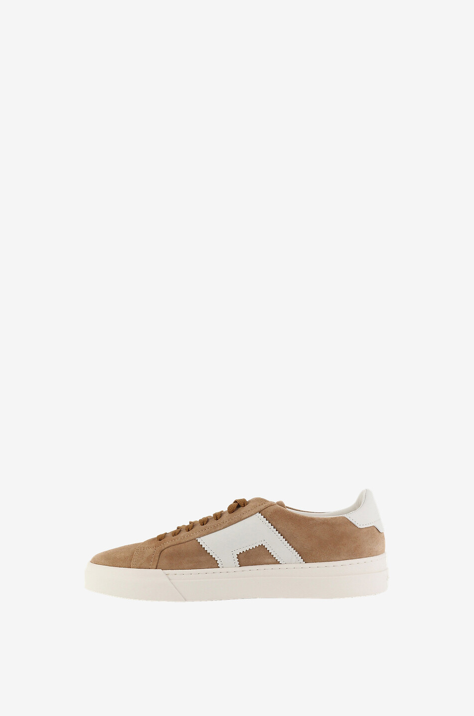SANTONI Baskets basses en daim et cuir Double Boucle Homme BEIGE 3