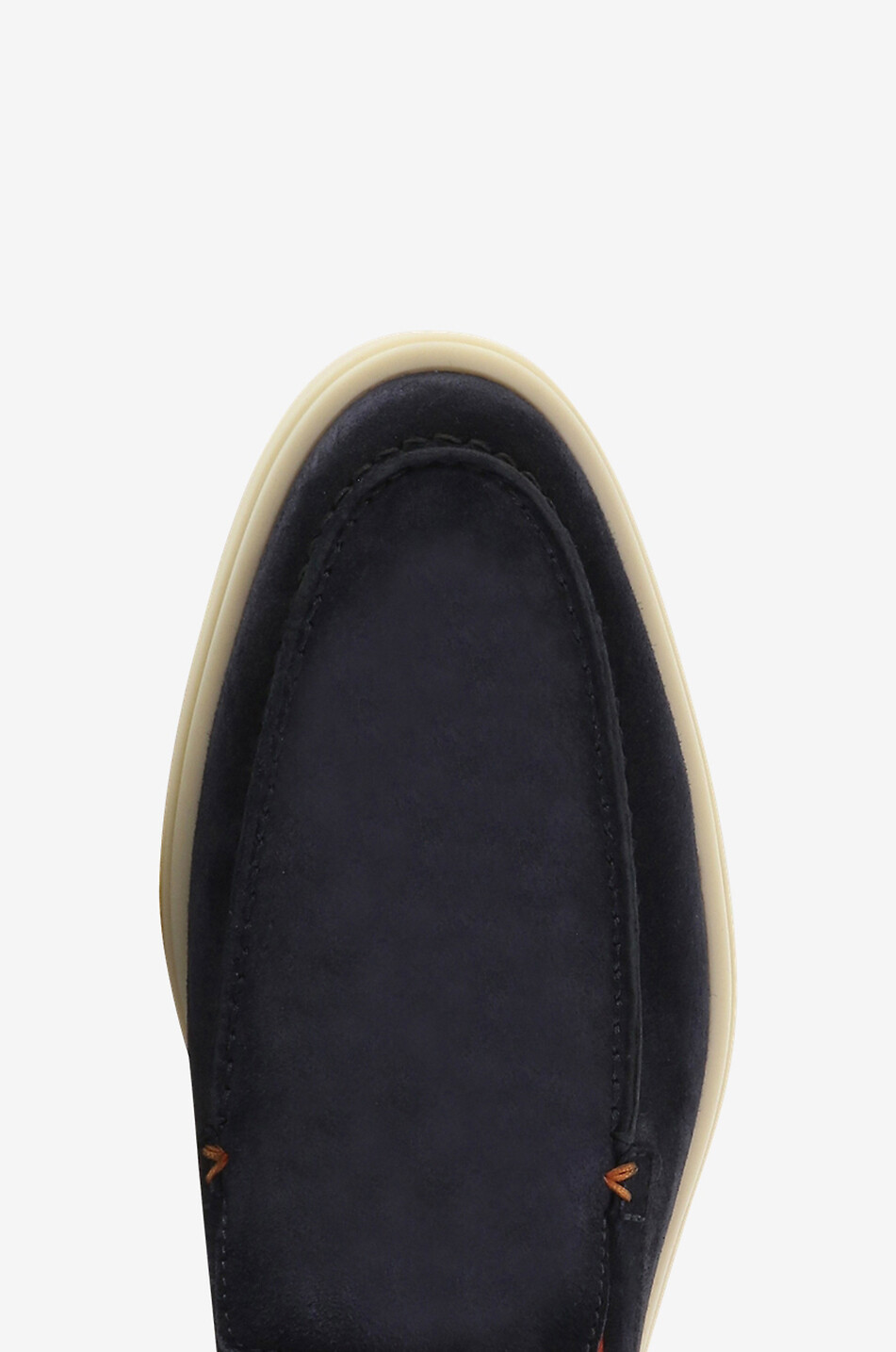 SANTONI Suede loafers with rubber soles Men DARK BLUE 5