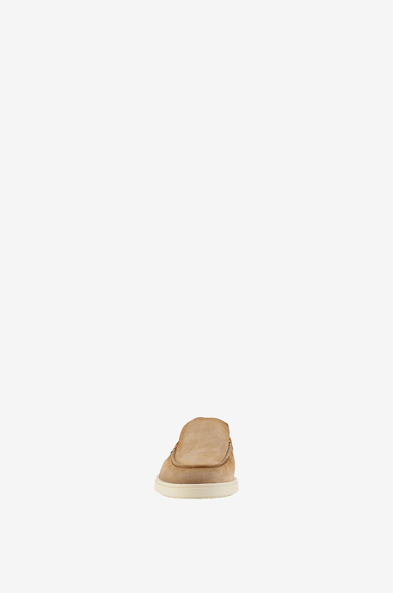 SANTONI Mocassins en daim à semelles en caoutchouc Homme Beige moyen 2