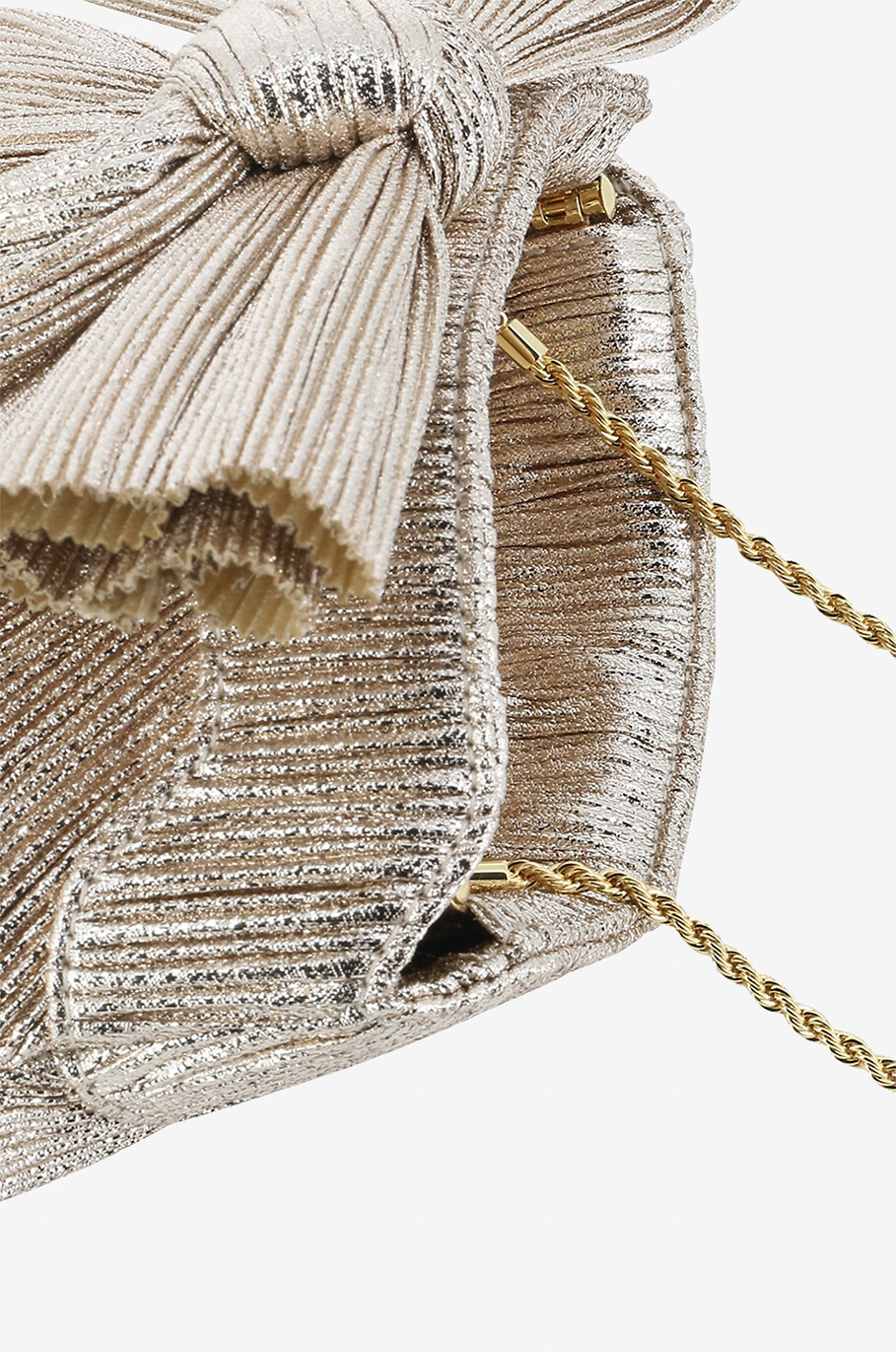 LOEFFLER RANDALL Lurex-Clutch mit Schleife Rayne Damen [akeneo-beigefonce] 5