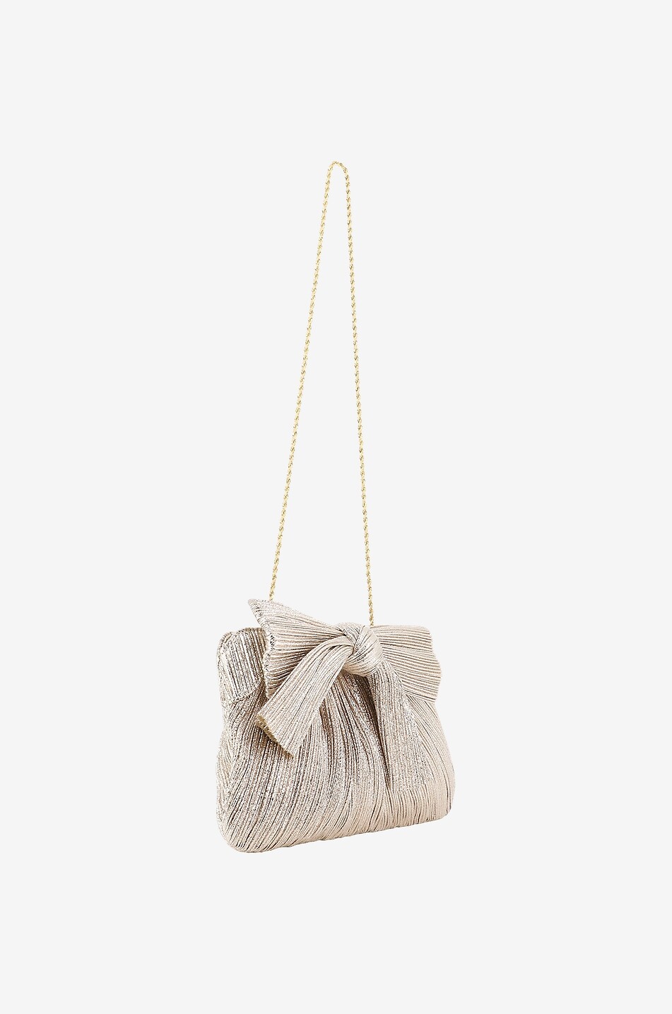 LOEFFLER RANDALL Lurex-Clutch mit Schleife Rayne Damen [akeneo-beigefonce] 2