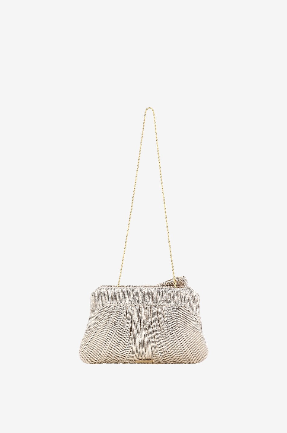 LOEFFLER RANDALL Lurex-Clutch mit Schleife Rayne Damen [akeneo-beigefonce] 3