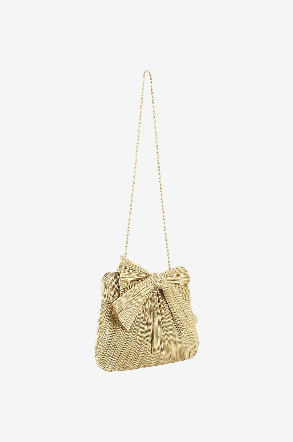 LOEFFLER RANDALL Lurex-Clutch mit Schleife Rayne Damen GOLDEN 2