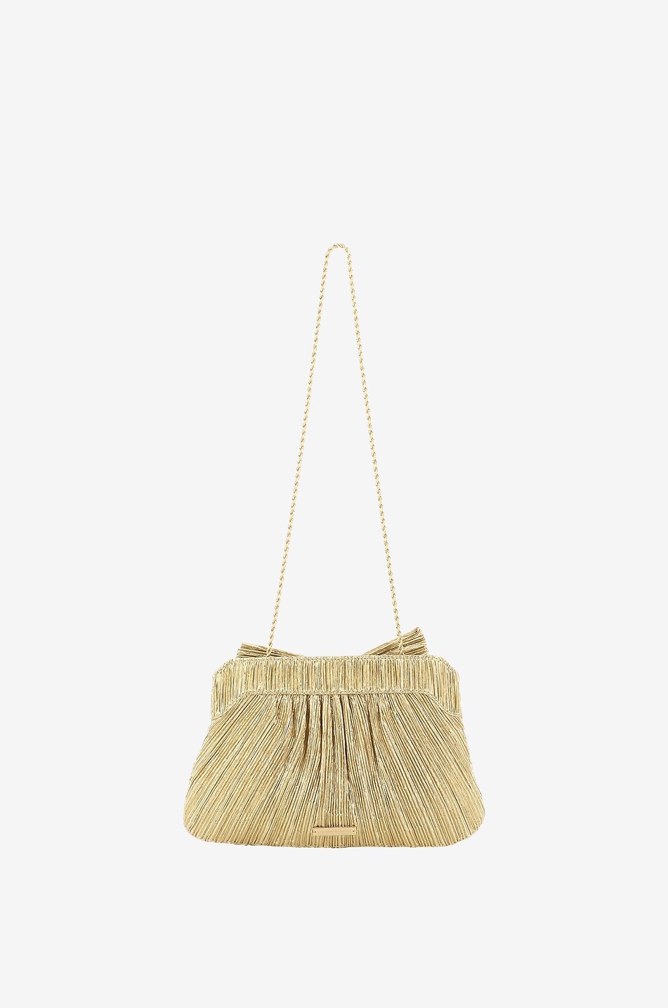 LOEFFLER RANDALL Lurex-Clutch mit Schleife Rayne Damen GOLDEN 4