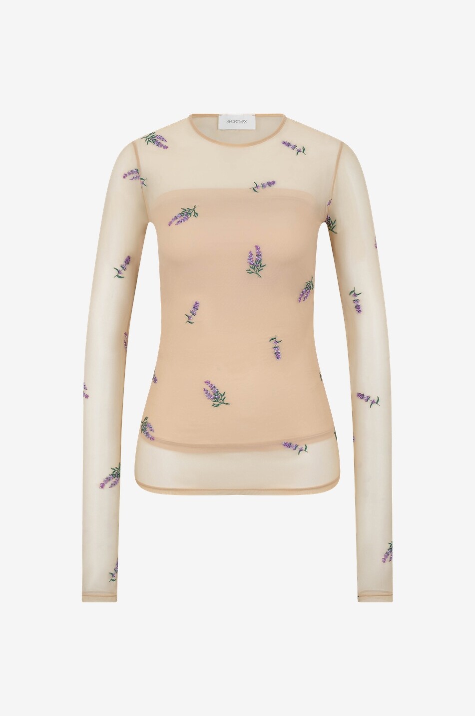 Mesh flower embroidered top online