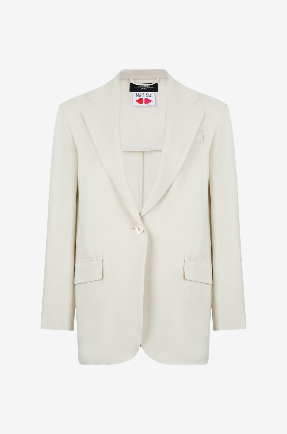 WEEKEND MAX MARA Gerader fliessender Blazer Papaile Damen WEISS 1