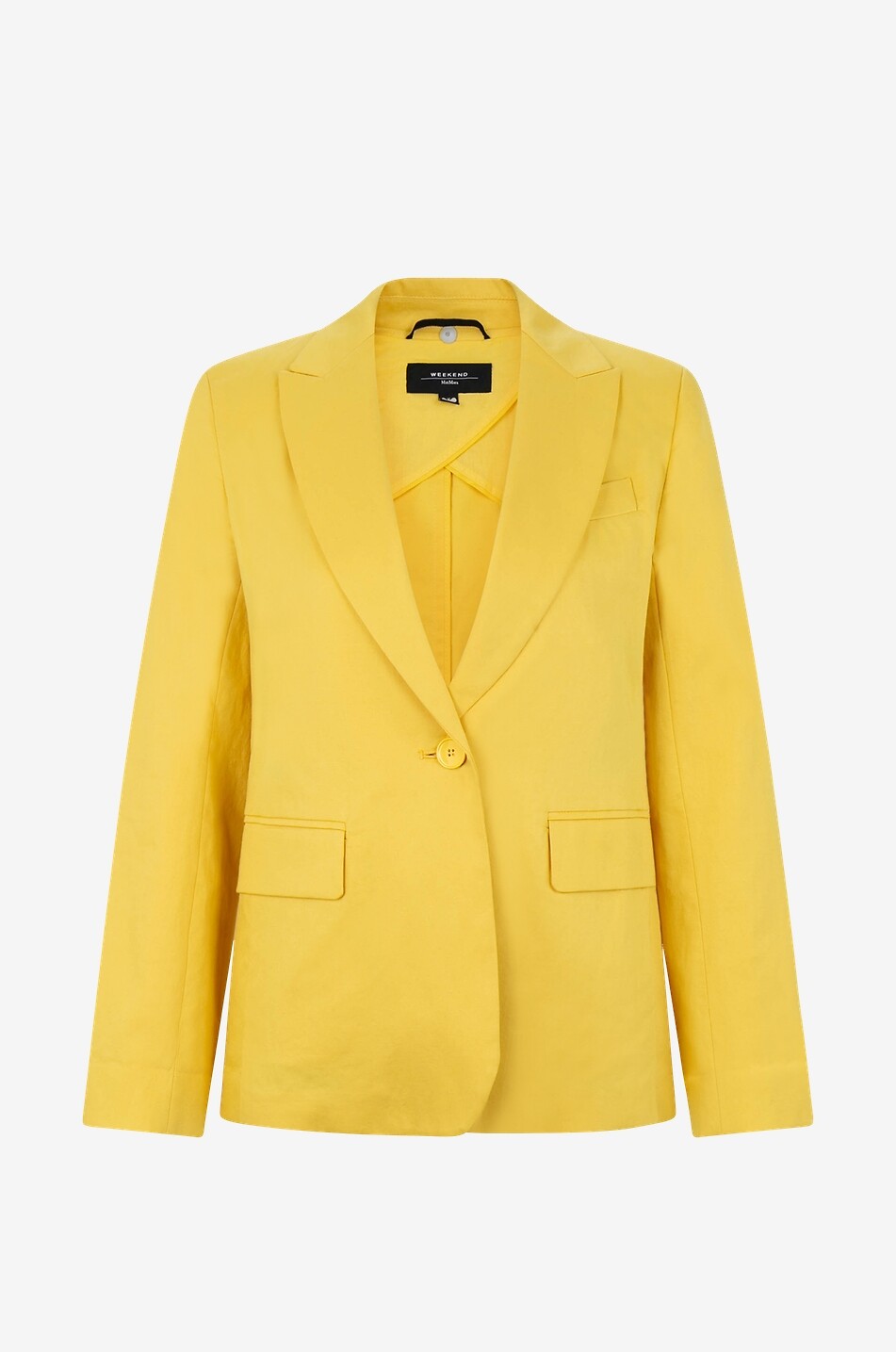WEEKEND MAX MARA Blazer aus Leinen und Baumwolle Gelosia Damen HELLGELB 1