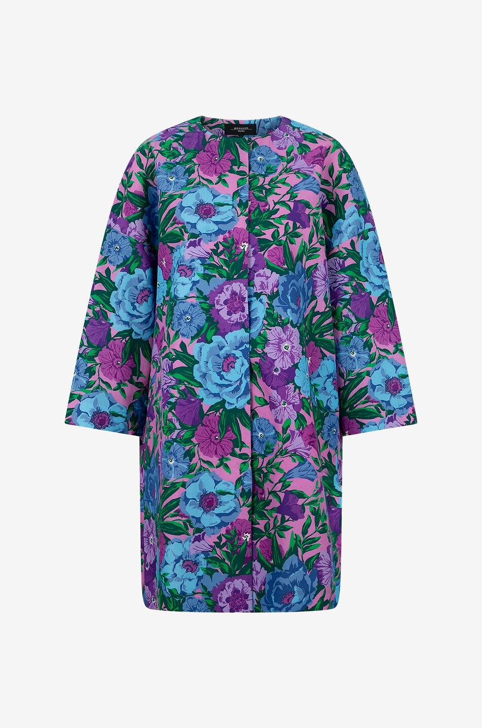 WEEKEND MAX MARA Manteau léger oversize en faille fleurie Calmi Femme MULTICOLORE2 1